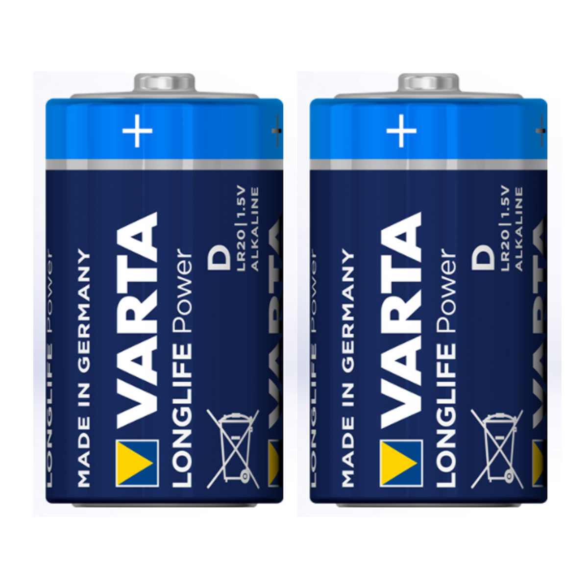 Varta Batterie Mono D - 2 Stück im Blister - Typ: LR20 - 1,5V - Longlife Power