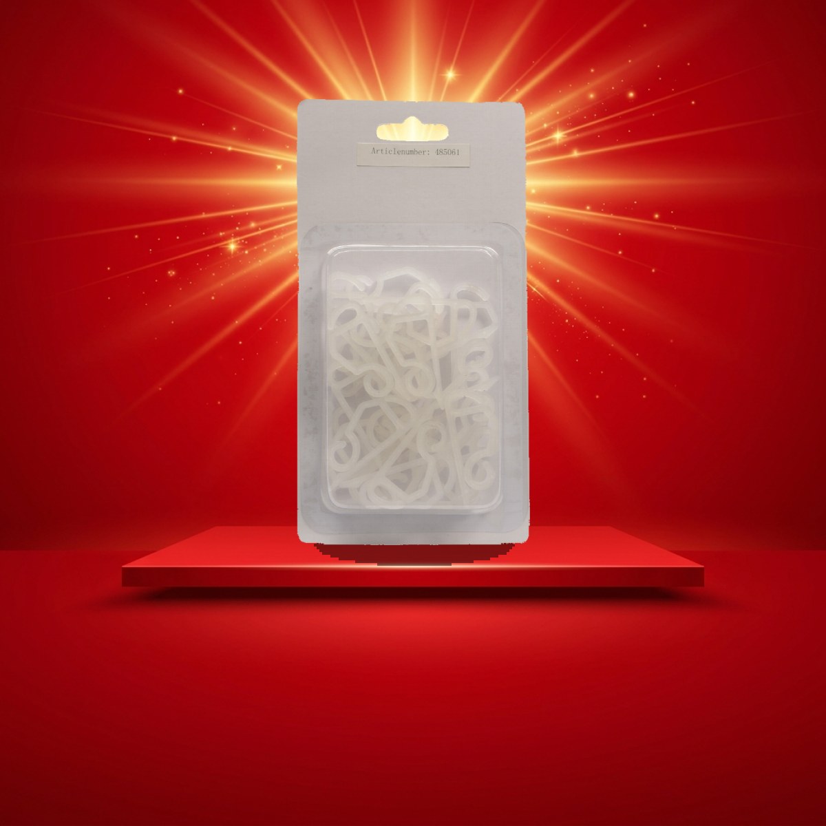 Befestigungshaken für Lichterketten und Lichtschläuche - Kunststoff - H: 3,1cm - 24er Set