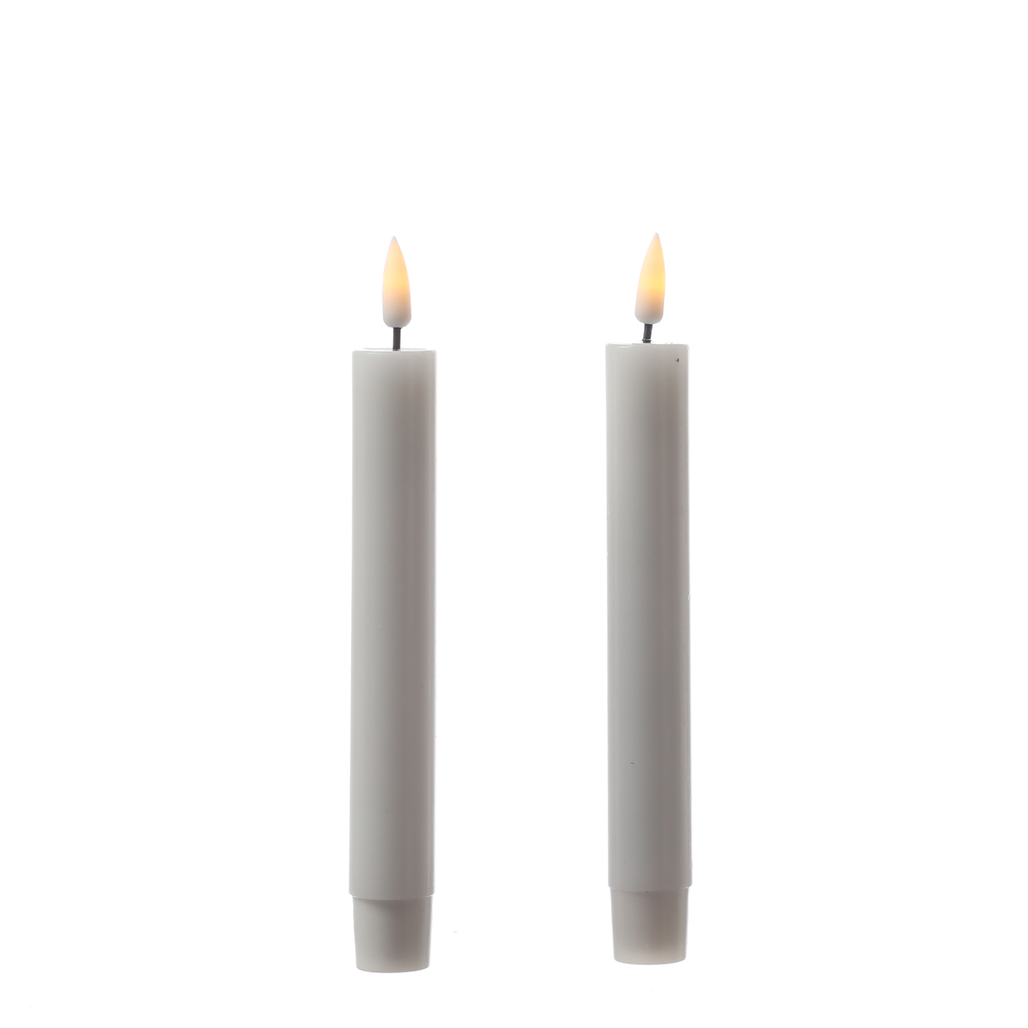 LED Stabkerzen MIA - Echtwachs - realistische 3D Flamme - H: 15cm - Batteriebetrieb - weiß - 2 Stk LED Stabkerzen MIA - Echtwachs - realistische 3D Flamme - H: 15cm - Batteriebetrieb - weiß - 2 Stk