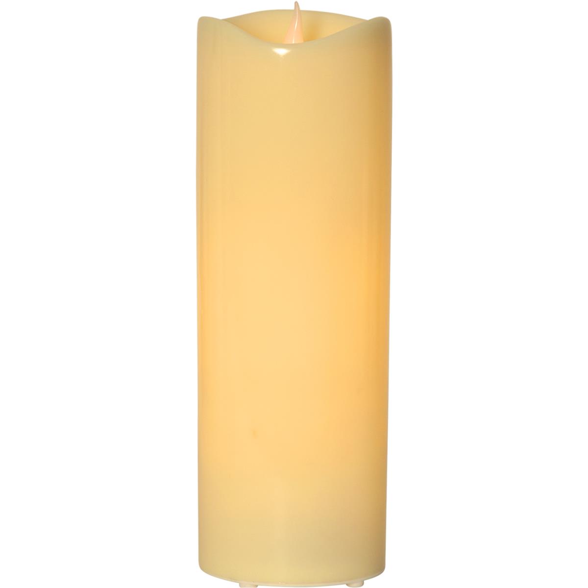 LED Stumpenkerze "Grande" - Kunststoff - flackernde warmweiße LED - H: 38cm - outdoor - beige LED Stumpenkerze "Grande" - Kunststoff - flackernde warmweiße LED - H: 38cm - outdoor - beige