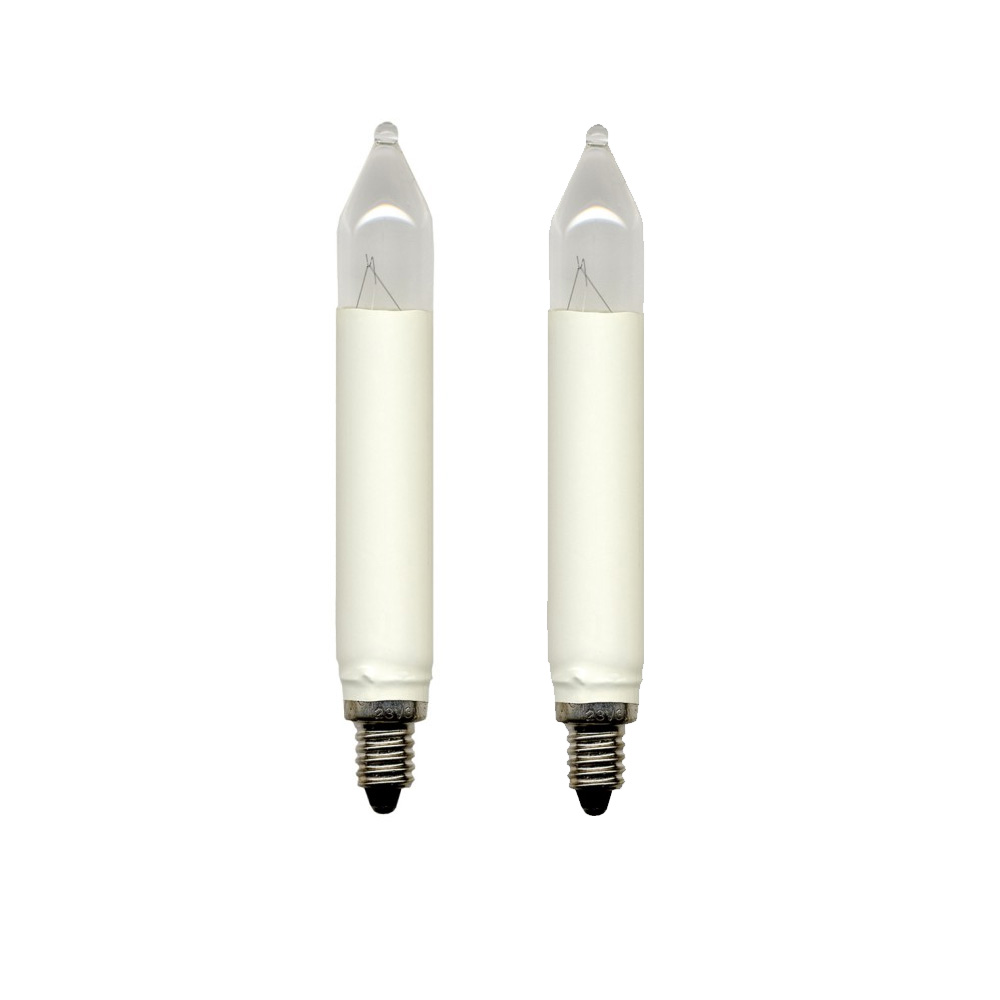 Schaft-Leuchtmittel | Ersatz für 16er Schaft-Kerzenkette | E10 | 16V | 3W | Warmweiß | 2er Set Schaft-Leuchtmittel | Ersatz für 16er Schaft-Kerzenkette | E10 | 16V | 3W | Warmweiß | 2er Set