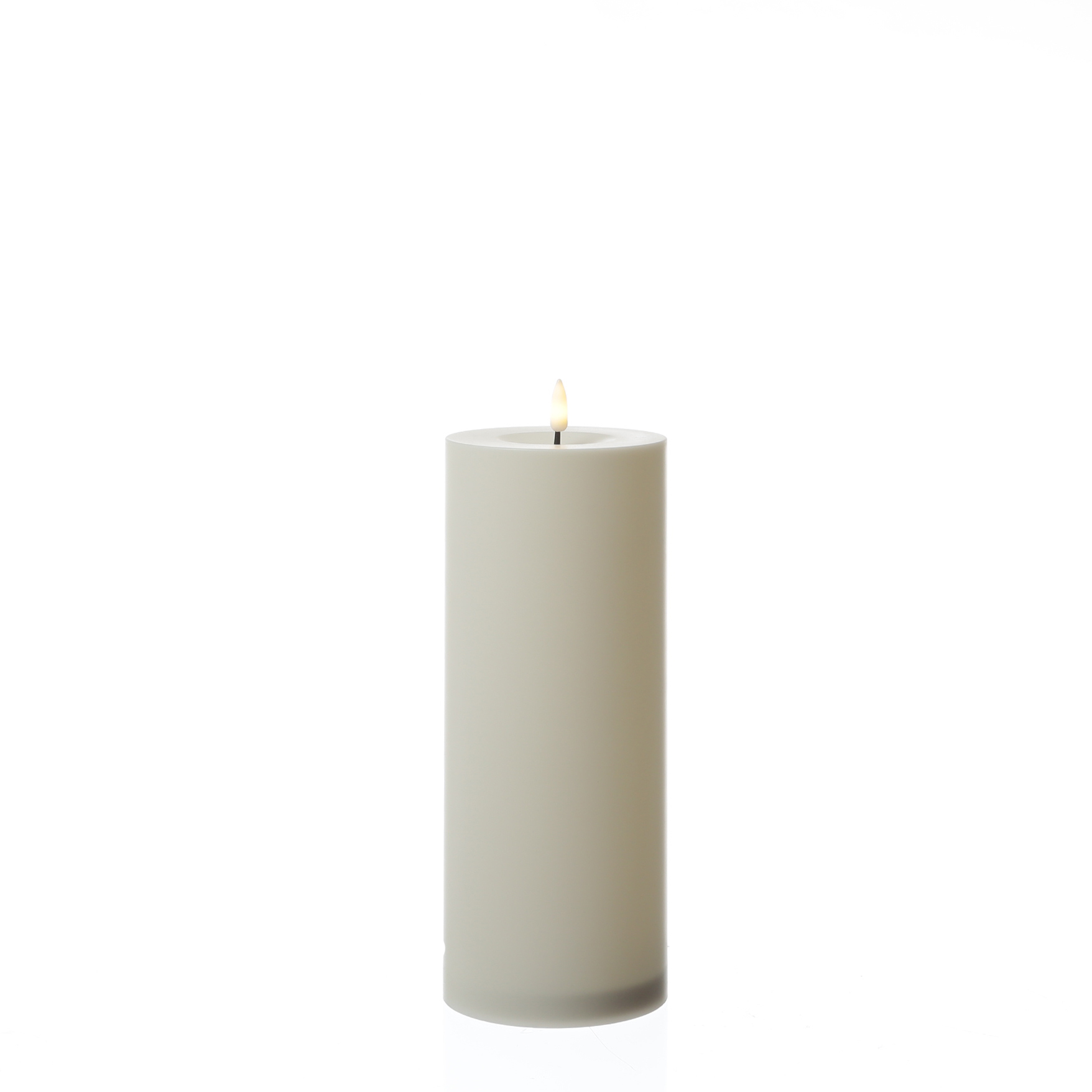XXL LED Kerze - Outdoorkerze - H: 27,5cm/D: 10cm - Timer/Sensor - für Innen/Außen - weiß