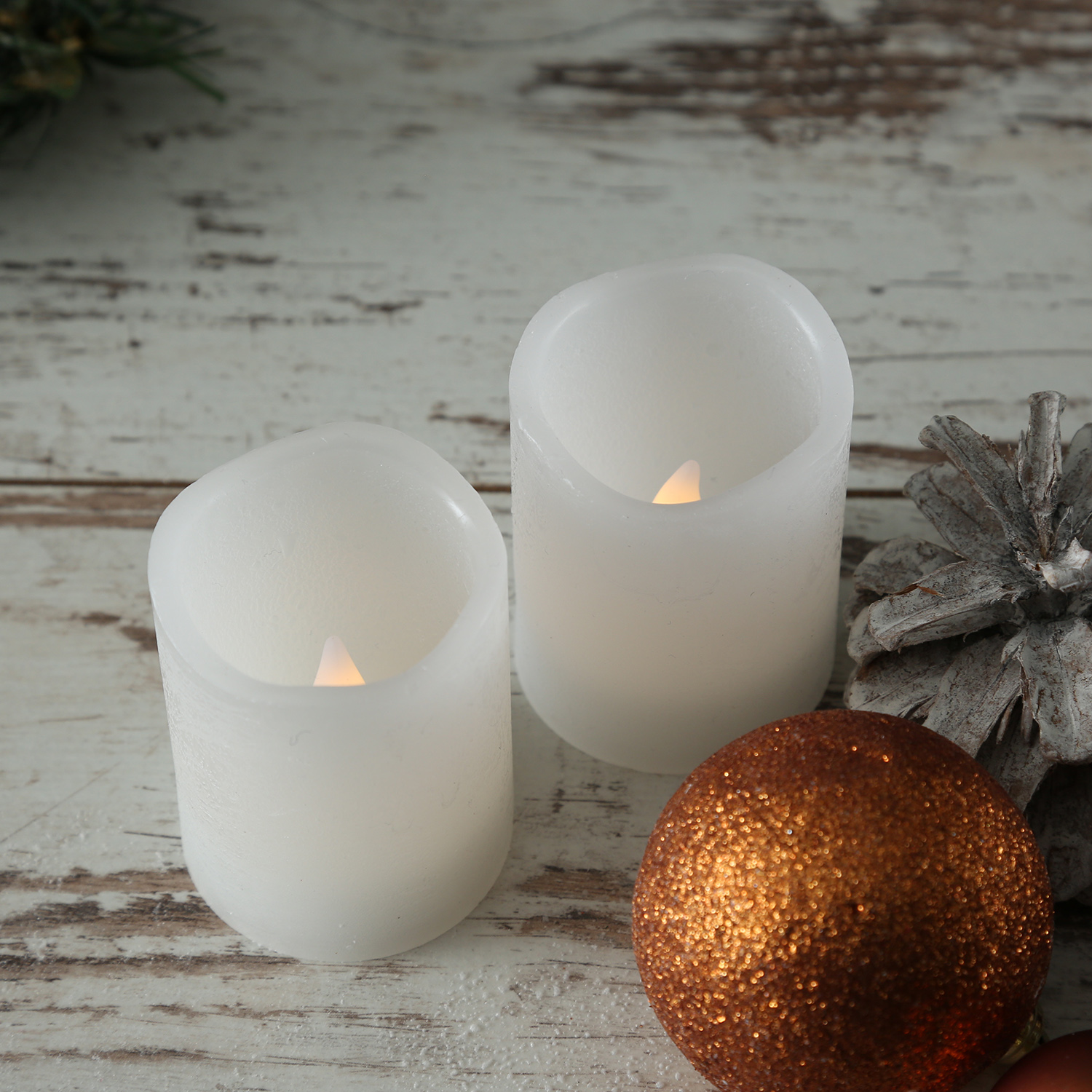 LED Kerzenset Mini - Echtwachs - flackernd - Timer - inkl. Batterien - H :6cm D: 5cm - 2St. - weiß LED Kerzenset Mini - Echtwachs - flackernd - Timer - inkl. Batterien - H :6cm D: 5cm - 2St. - weiß