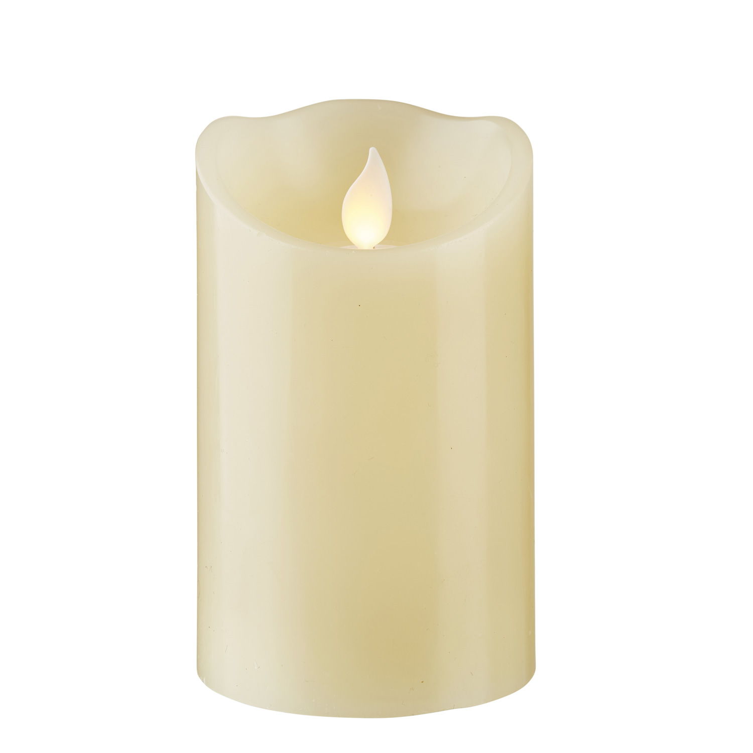 LED Stumpenkerze TWINKLE - Echtwachs - mechanisch bewegte Flamme - Timer - H: 12,5cm - creme LED Stumpenkerze TWINKLE - Echtwachs - mechanisch bewegte Flamme - Timer - H: 12,5cm - creme