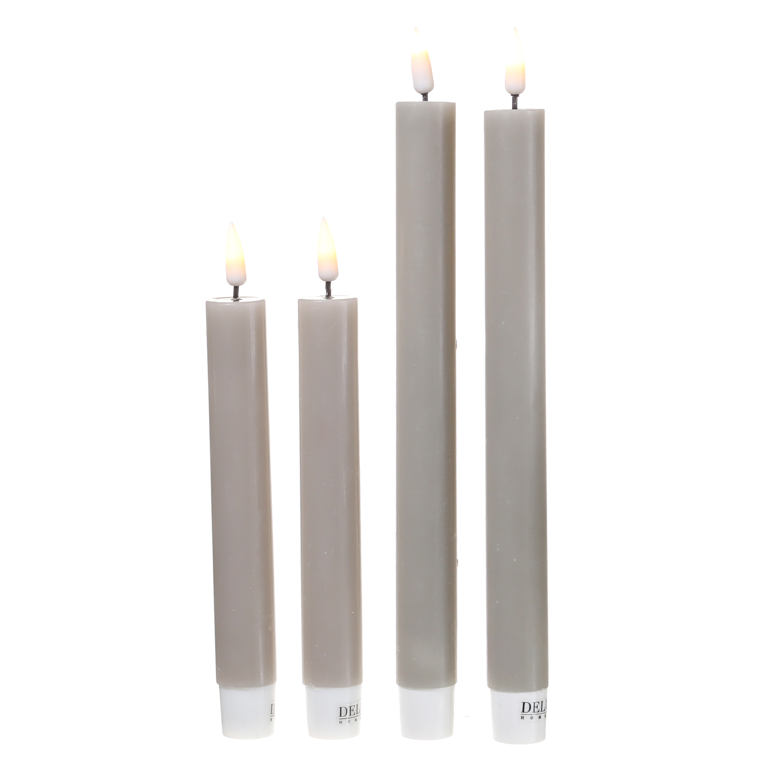 LED Stabkerzen MIA - Echtwachs - realistische 3D Flamme - H: 15cm - sand/taupe - 2 Stk LED Stabkerzen MIA - Echtwachs - realistische 3D Flamme - H: 15cm - sand/taupe - 2 Stk