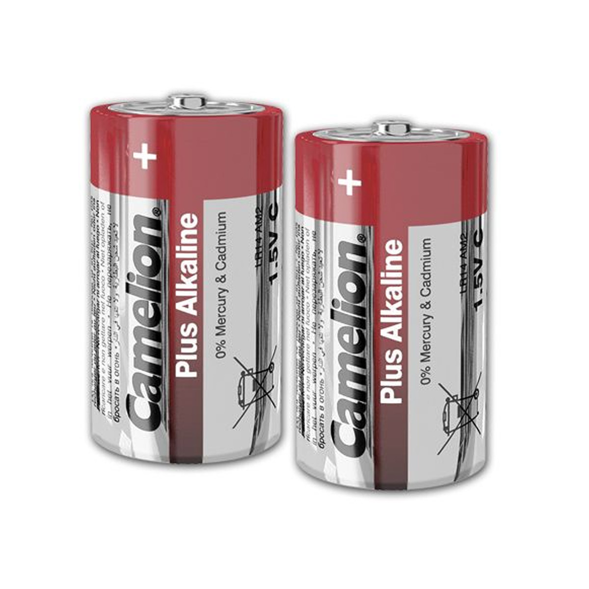 Camelion Batterie Baby C - 2 Stück - Typ: LR14 - 1,5V - Plus Alkaline - High Energy