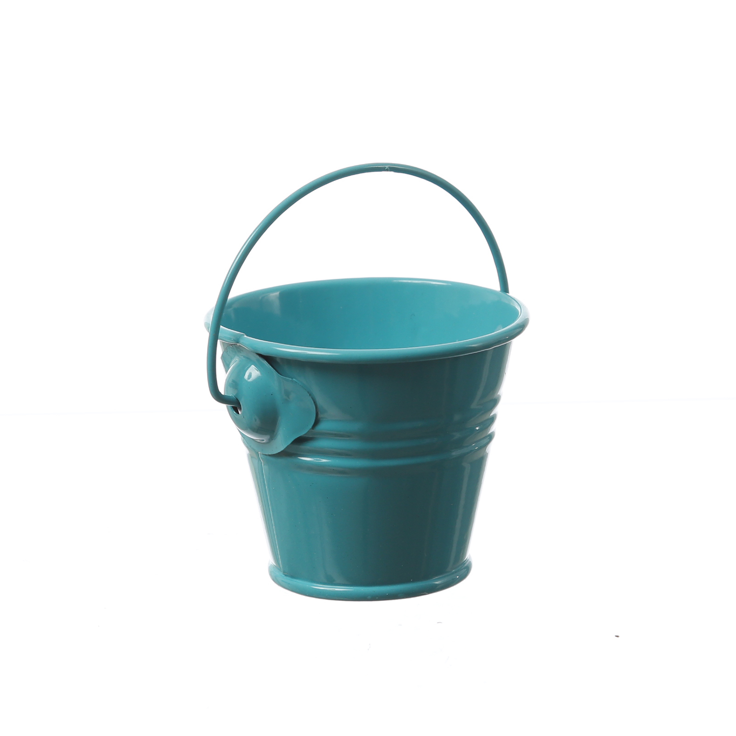 Duftkerzen CITRONELLA - Outdoor Kerzen im Metalleimer - H: 5,5cm - türkisblau - 3er Set