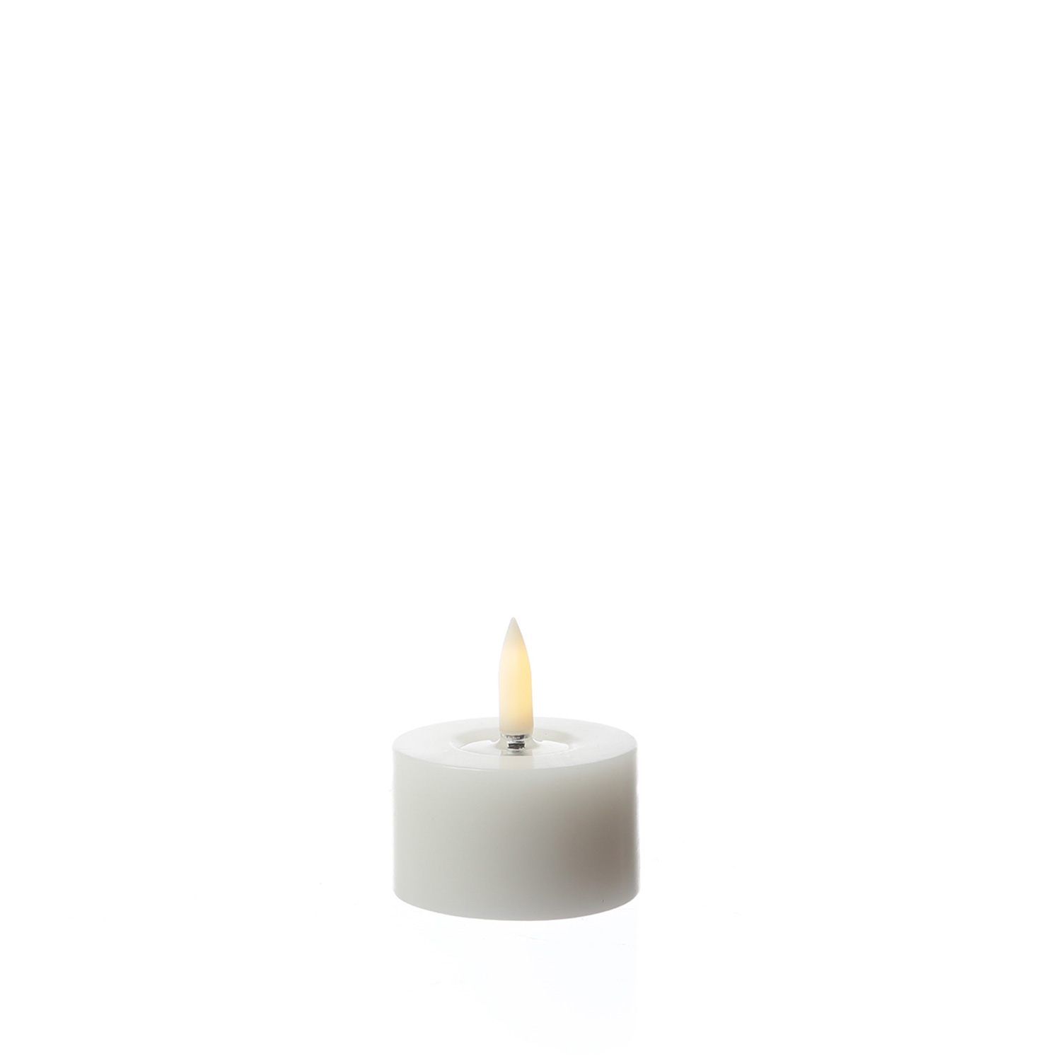 LED Mini Kerze/Teelicht THEA - Echtwachs - Wachsspiegel - D: 5cm - H: 2,8cm - Timer - weiß LED Mini Kerze/Teelicht THEA - Echtwachs - Wachsspiegel - D: 5cm - H: 2,8cm - Timer - weiß