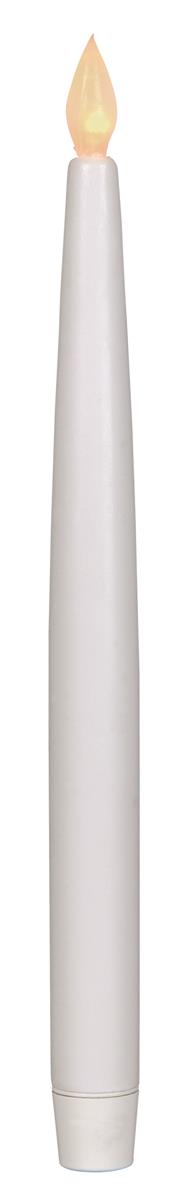 LED-Stabkerze "Paulina"- flackernde LED - H: 28cm - Batteriebetrieb - Fernbedienung - 4er Set - weiß