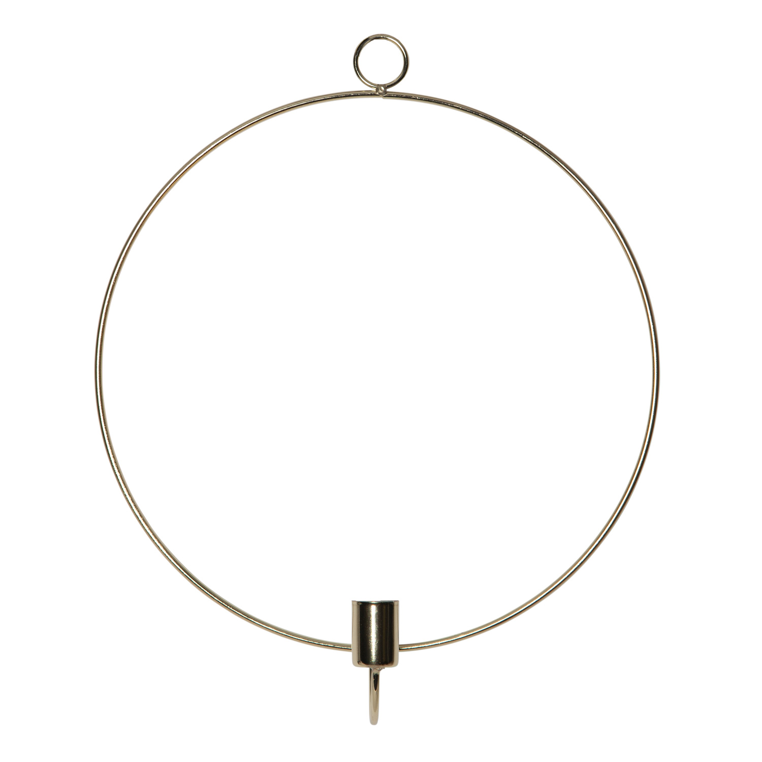 Dekoring mit LED Kerze Flamme - warmweiße LED - mit Wandöse - D: 28cm - Timer - Batterie - gold Dekoring mit LED Kerze Flamme - warmweiße LED - mit Wandöse - D: 28cm - Timer - Batterie - gold