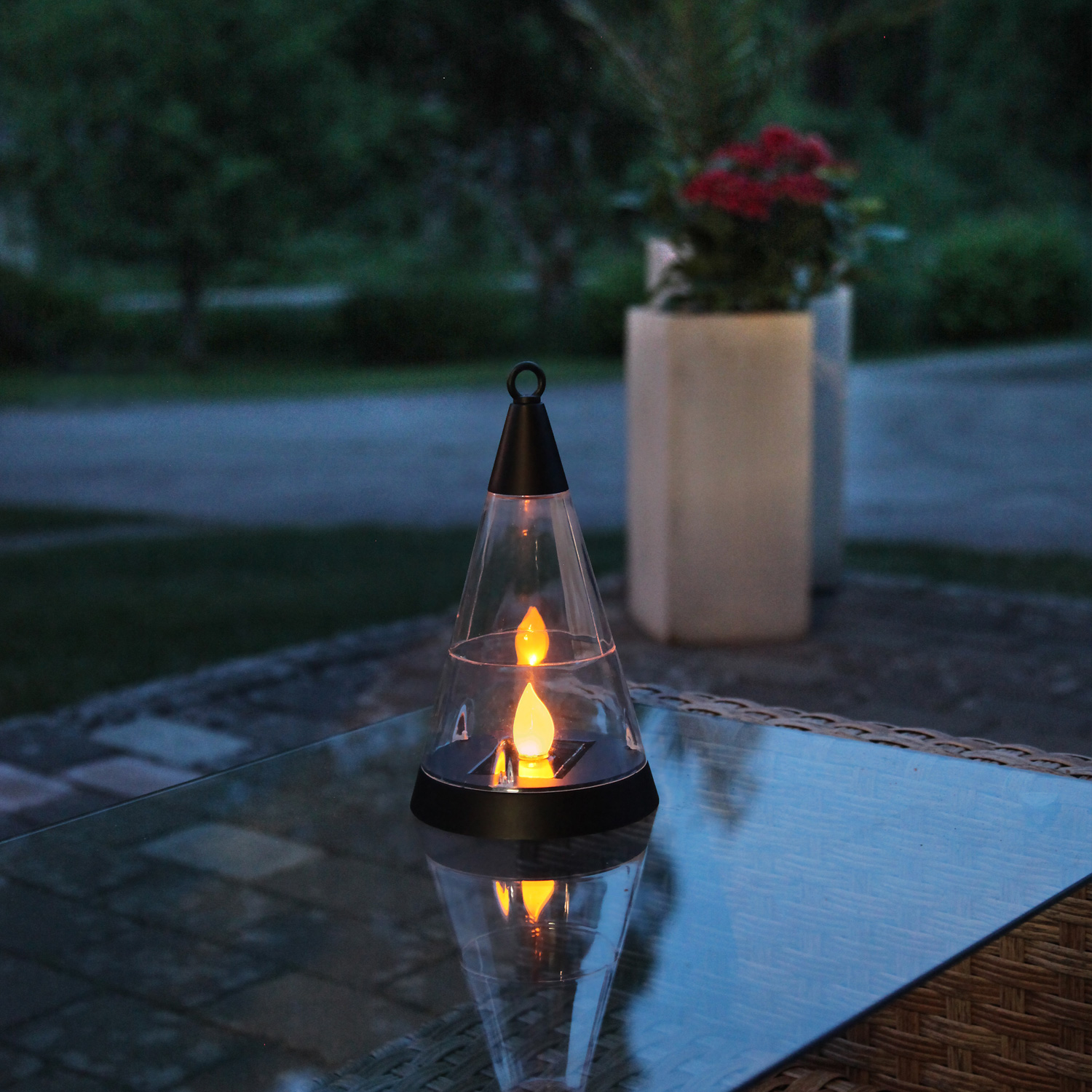 LED Solar Laterne Pisa - 3in1 - Laterne/Windlicht/Spieß - gelbe LED - H: 70cm - Dämmerungssensor LED Solar Laterne Pisa - 3in1 - Laterne/Windlicht/Spieß - gelbe LED - H: 70cm - Dämmerungssensor