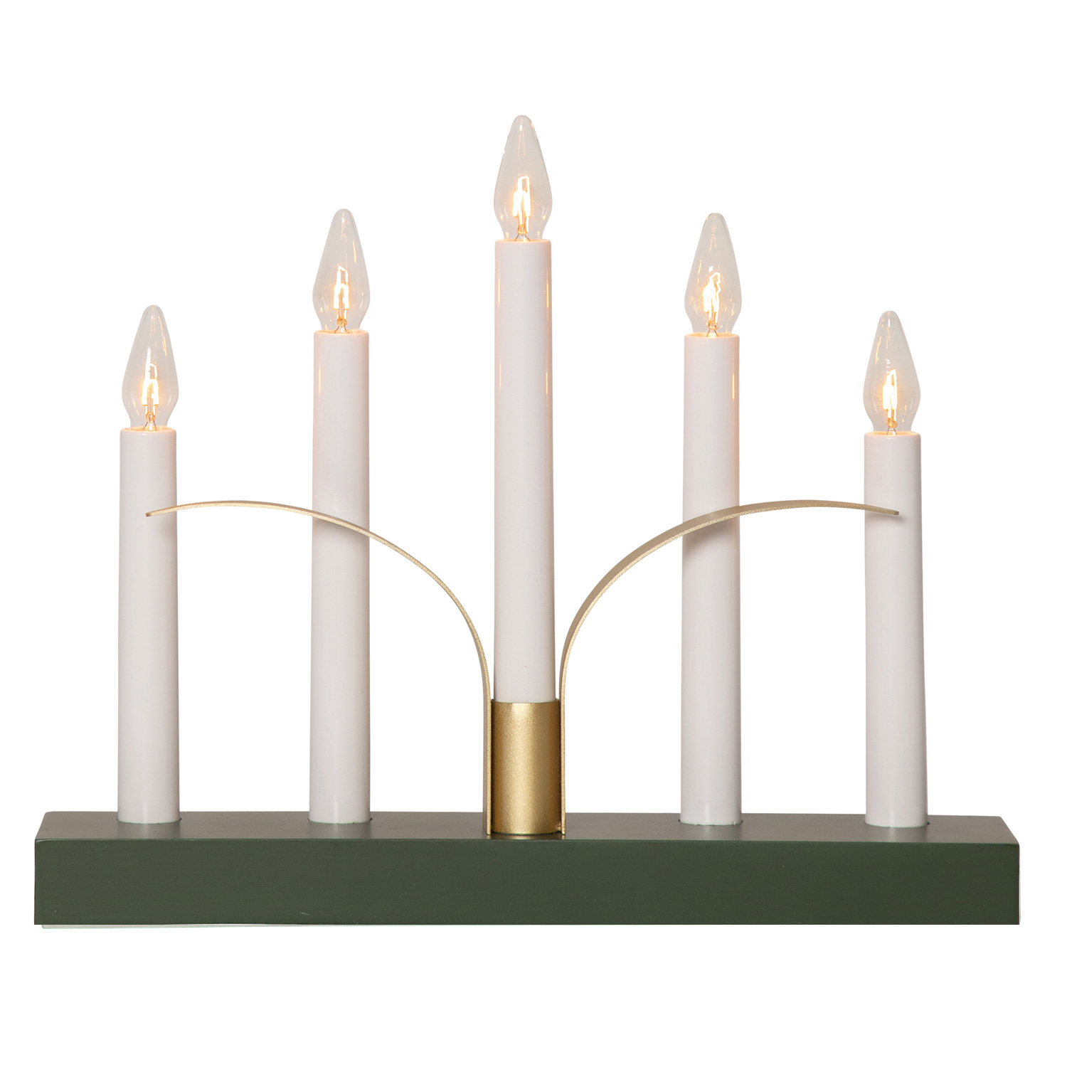 Fensterleuchter LILJA - Stimmungsleuchter mit Verzierung - H: 25cm - warmweiße E10 Glühlampen - grün Fensterleuchter LILJA - Stimmungsleuchter mit Verzierung - H: 25cm - warmweiße E10 Glühlampen - grün