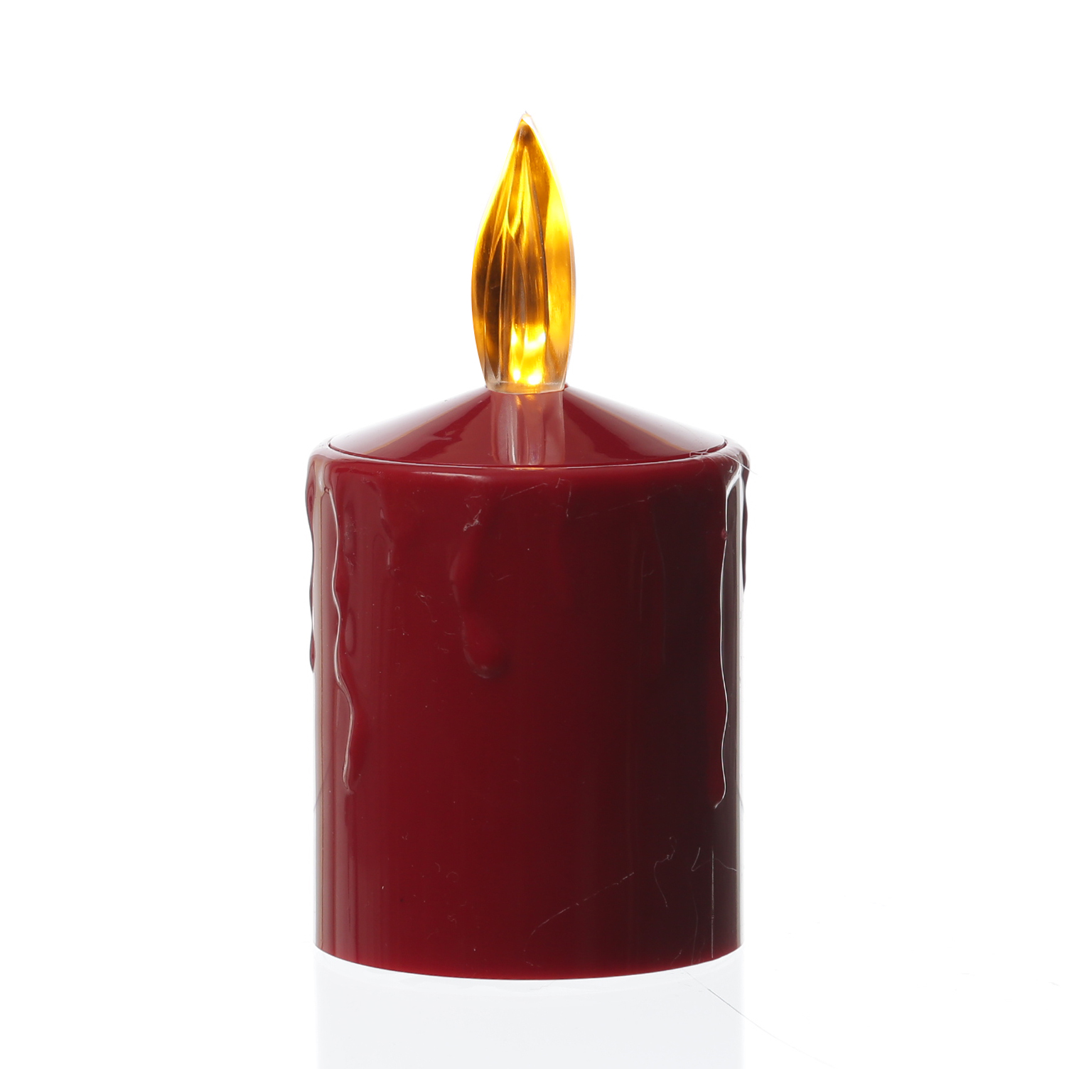 LED Kerzen - Grabkerze - Grablicht - H: 11,5cm/D: 6cm - Sensor - bis 500h - rot - 2er Set