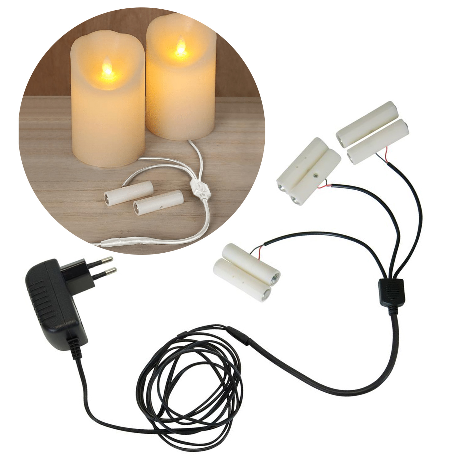 SOMPEX LED Wachskerze SHINE 4er Set schmal | gold | gefrostet | fernbedienbar