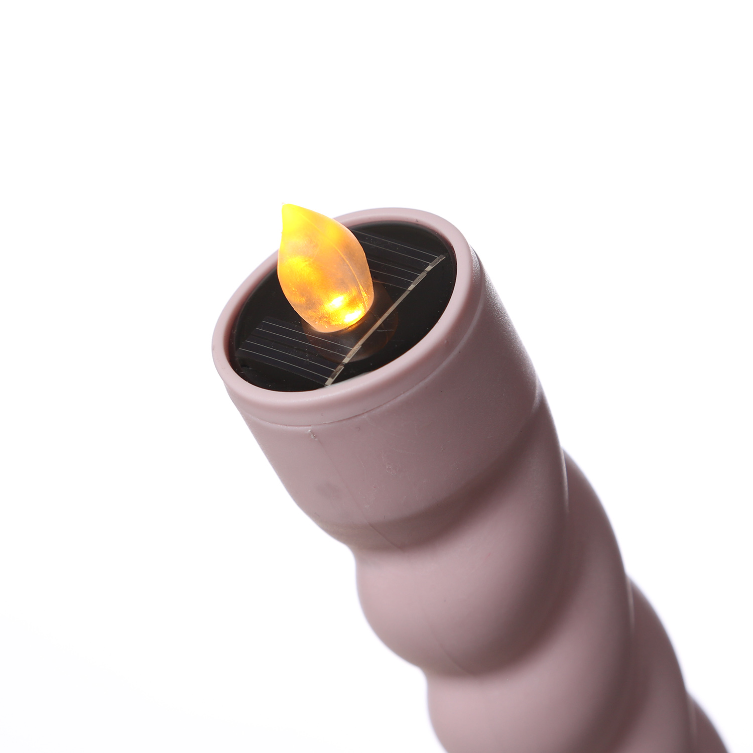 LED Solar Stabkerze TWIST - Gartenstecker - gelbe LED - H: 106cm - Dämmerungssensor - pastellrosa LED Solar Stabkerze TWIST - Gartenstecker - gelbe LED - H: 106cm - Dämmerungssensor - pastellrosa