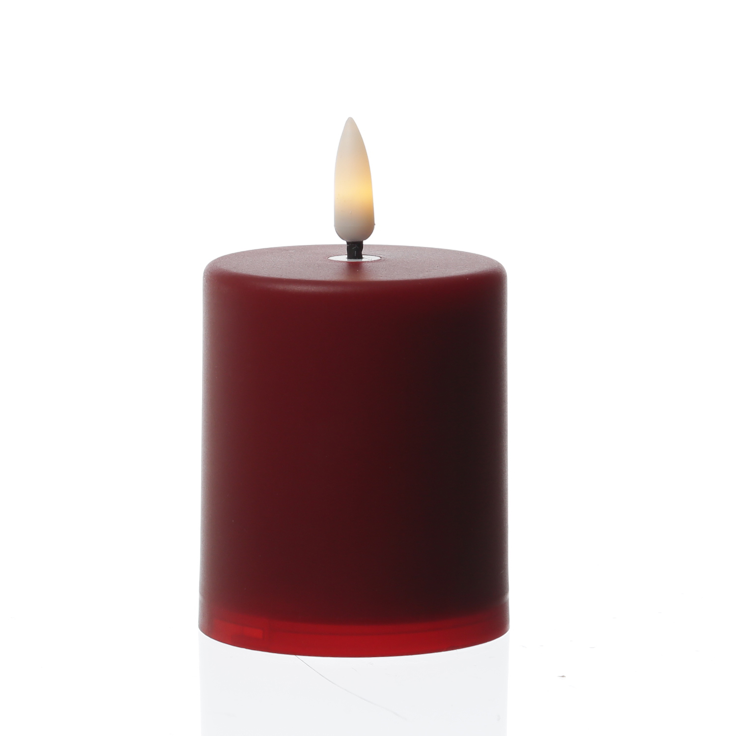 LED Mini Kerzen/Grabkerzen - H: 10cm/D: 6,1cm - Timer/Sensor - für Innen/Außen - bis 1200h - 2er Set