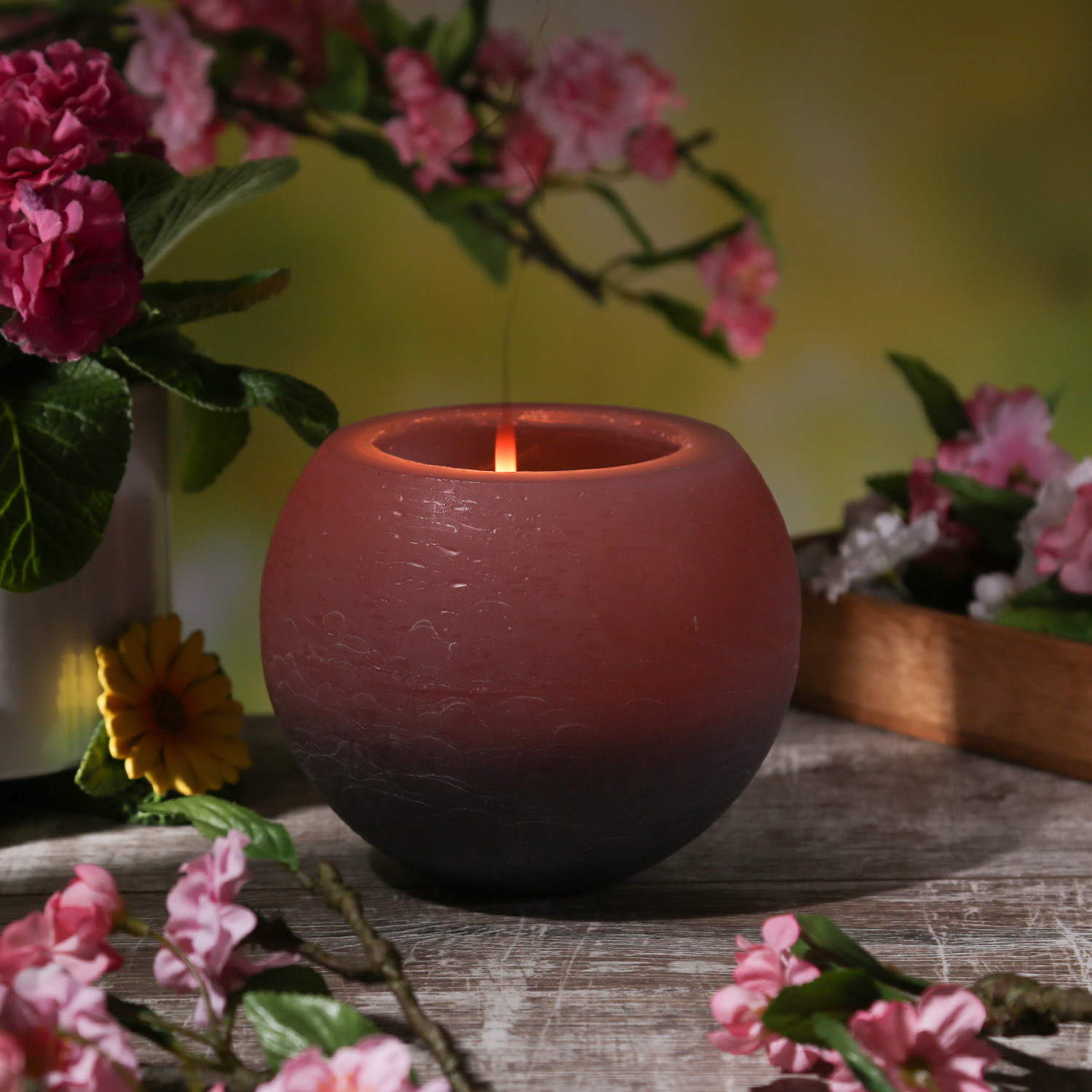 Duftkerze CITRONELLA - Outdoor Kerze - H: 12,5cm - D: 15cm - grau