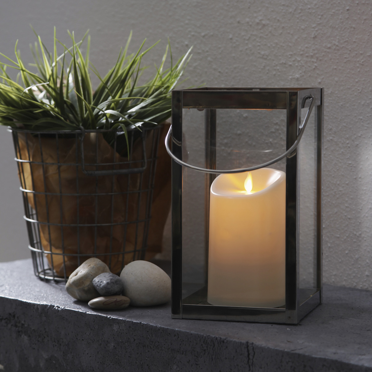 LED Stumpenkerze "M-Twinkle" - mechanisch bewegte Flamme - H: 15cm - Batteriebetrieb - Timer LED Stumpenkerze "M-Twinkle" - mechanisch bewegte Flamme - H: 15cm - Batteriebetrieb - Timer