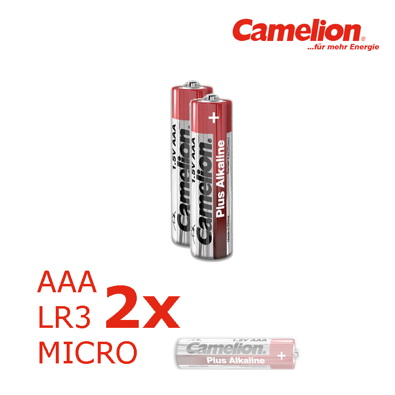 Batterie Mignon AAA LR3 1,5V PLUS Alkaline - Leistung auf Dauer - 2 Stück Batterie Mignon AAA LR3 1,5V PLUS Alkaline - Leistung auf Dauer - 2 Stück