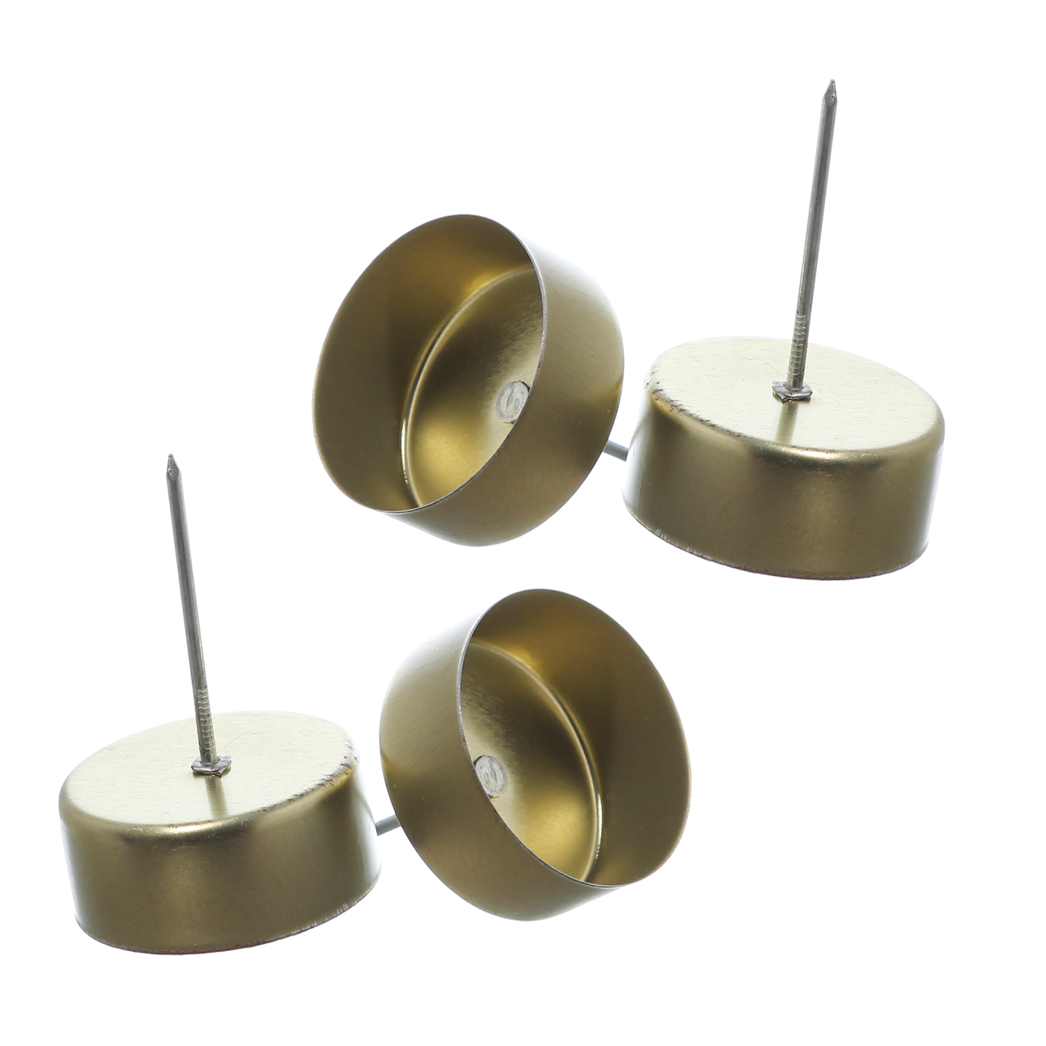 Adventskranzstecker ohne Dorn - Adventskerzenhalter - Metall - H: 4,5cm - D: 8cm - gold