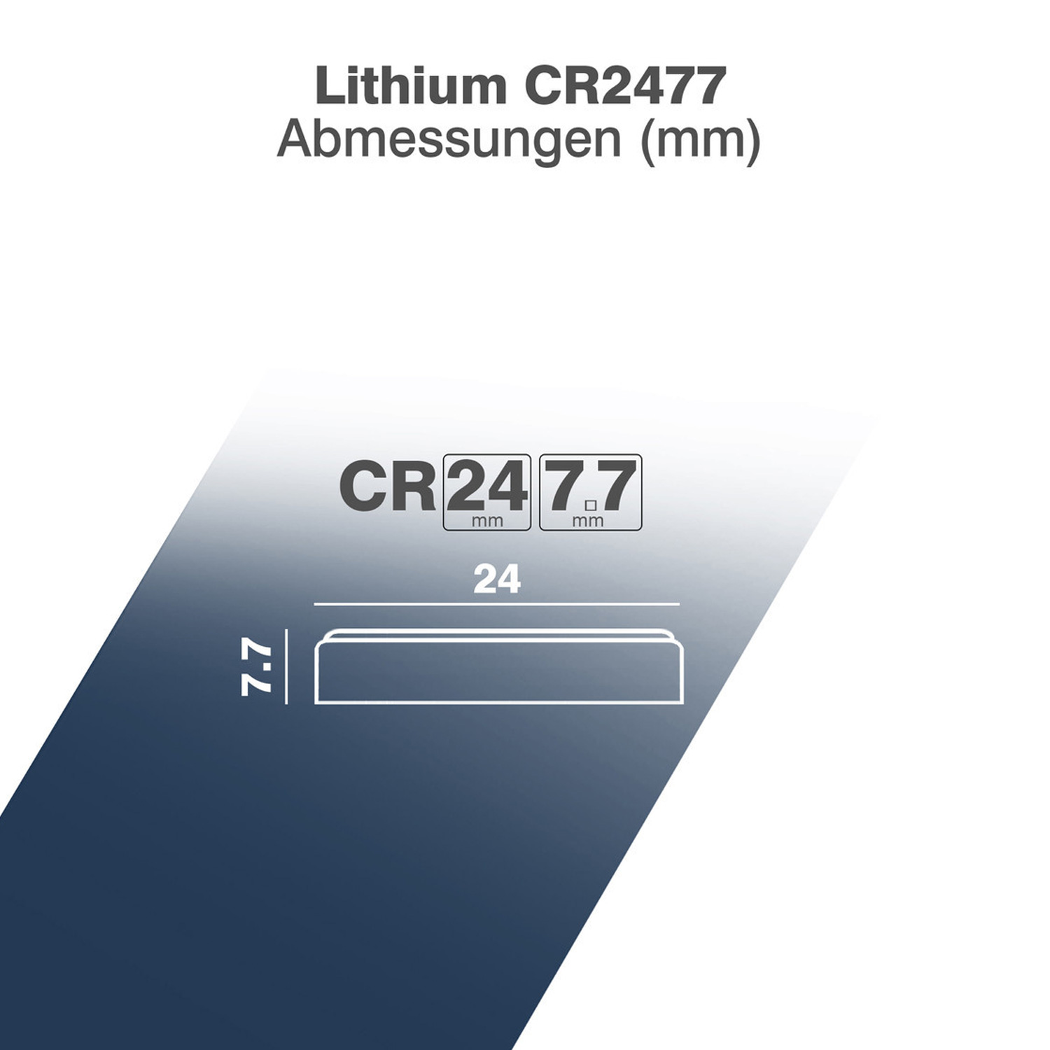 Batterie Knopfzelle CR2477 Lithium 3C Batterie Knopfzelle CR2477 Lithium 3C