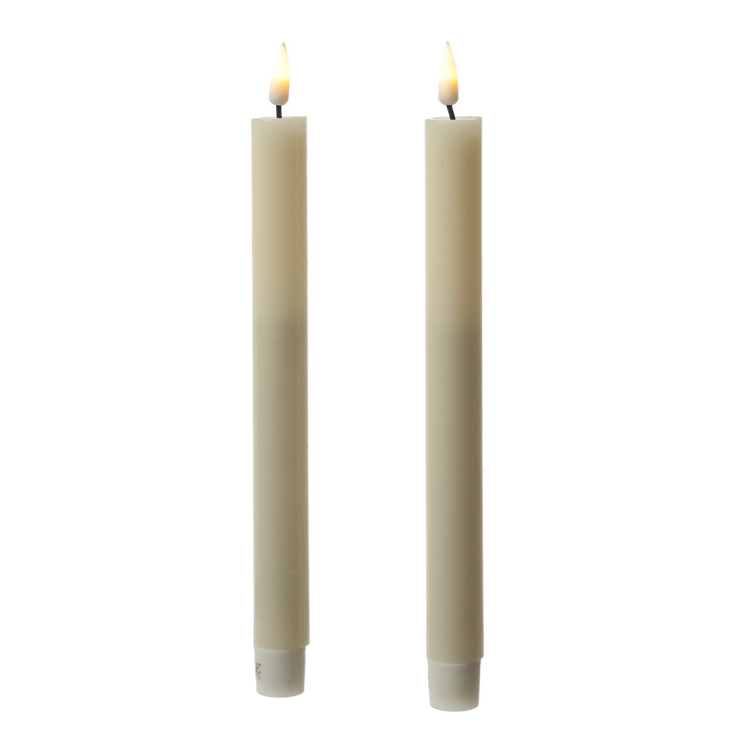 LED Stabkerzen MIA - Echtwachs - realistische 3D Flamme - H: 24cm - Batteriebetrieb - creme - 2 Stk LED Stabkerzen MIA - Echtwachs - realistische 3D Flamme - H: 24cm - Batteriebetrieb - creme - 2 Stk