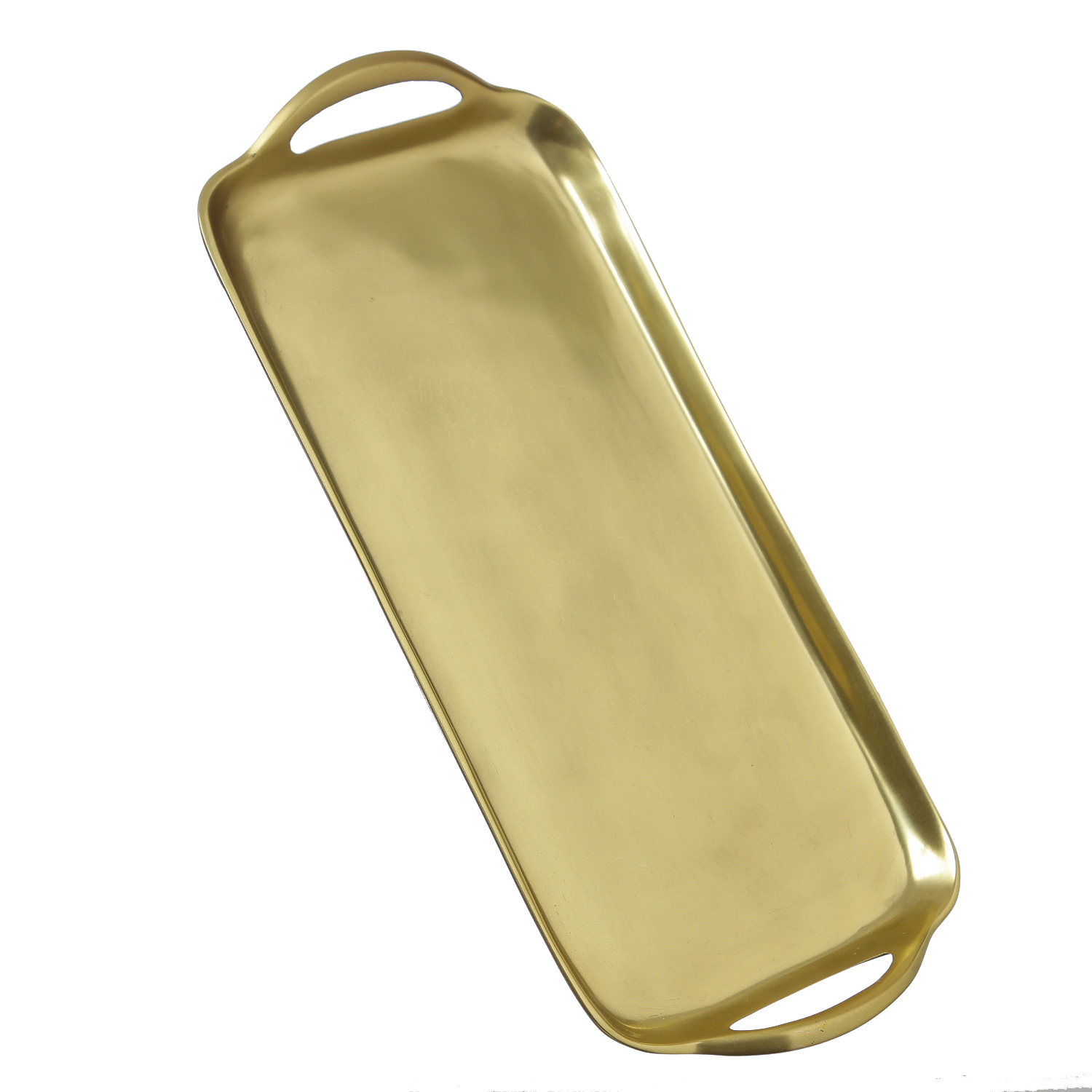 Dekotablett - Dekoteller - Serviertablett - Aluminium - rechteckig - mit  Griffen - L: 36cm - gold Dekotablett - Dekoteller - Serviertablett - Aluminium - rechteckig - mit  Griffen - L: 36cm - gold