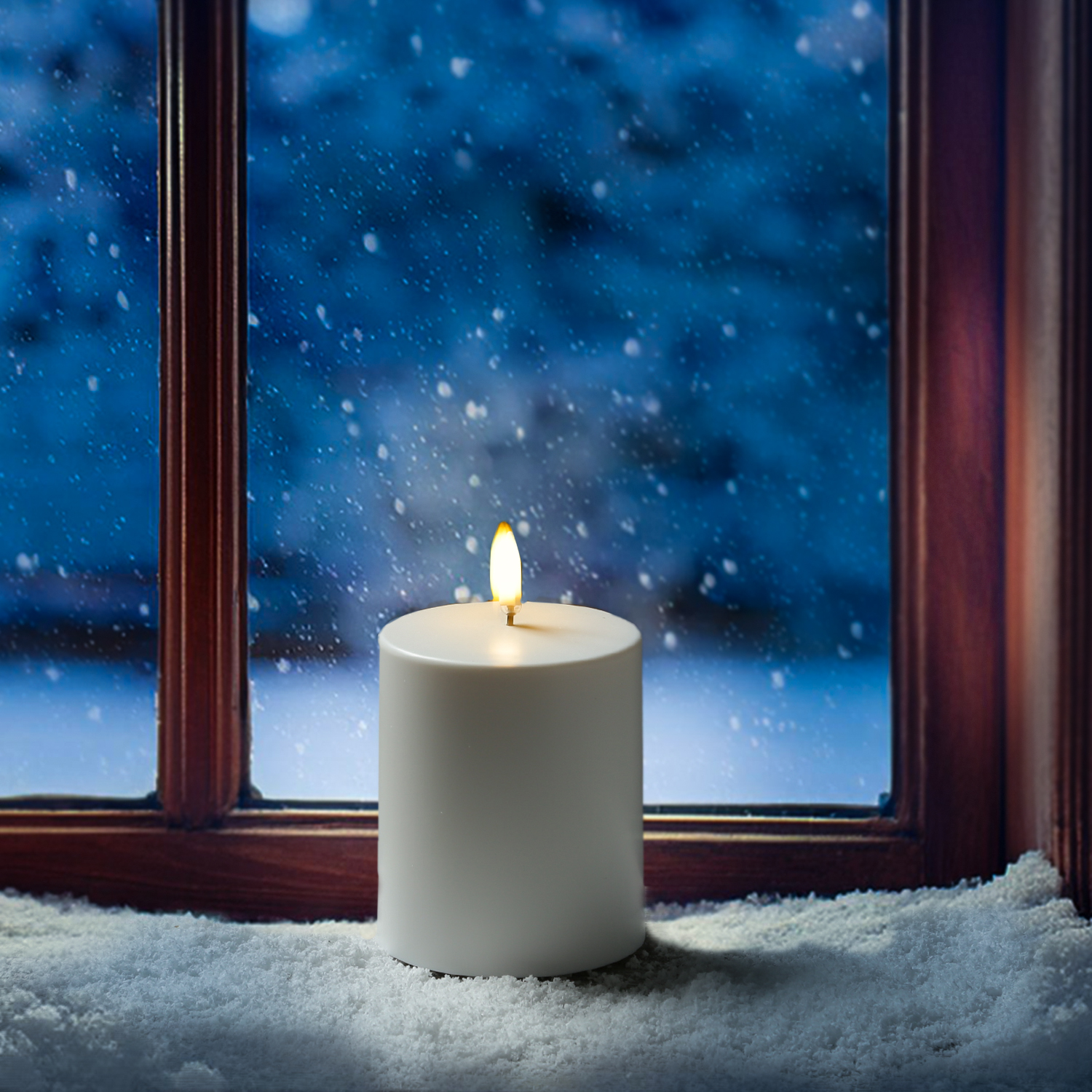 LED Kerze THEA - Kunststoff - Timer - H 10cm - D 84cm - bis zu 2500 Std.  - für Außen - weiß LED Kerze THEA - Kunststoff - Timer - H 10cm - D 84cm - bis zu 2500 Std.  - für Außen - weiß