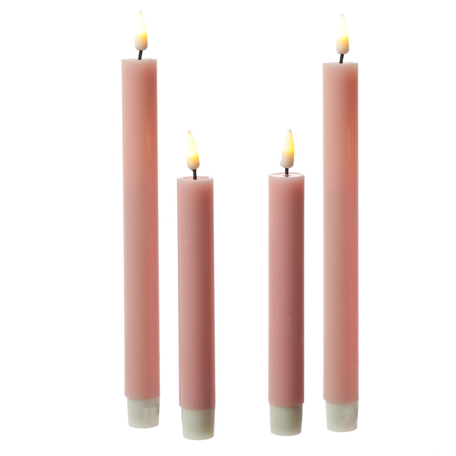 LED Stabkerzen MIA - Echtwachs - realistische 3D Flamme - H: 15cm - Batteriebetrieb - rosa - 2 Stk LED Stabkerzen MIA - Echtwachs - realistische 3D Flamme - H: 15cm - Batteriebetrieb - rosa - 2 Stk
