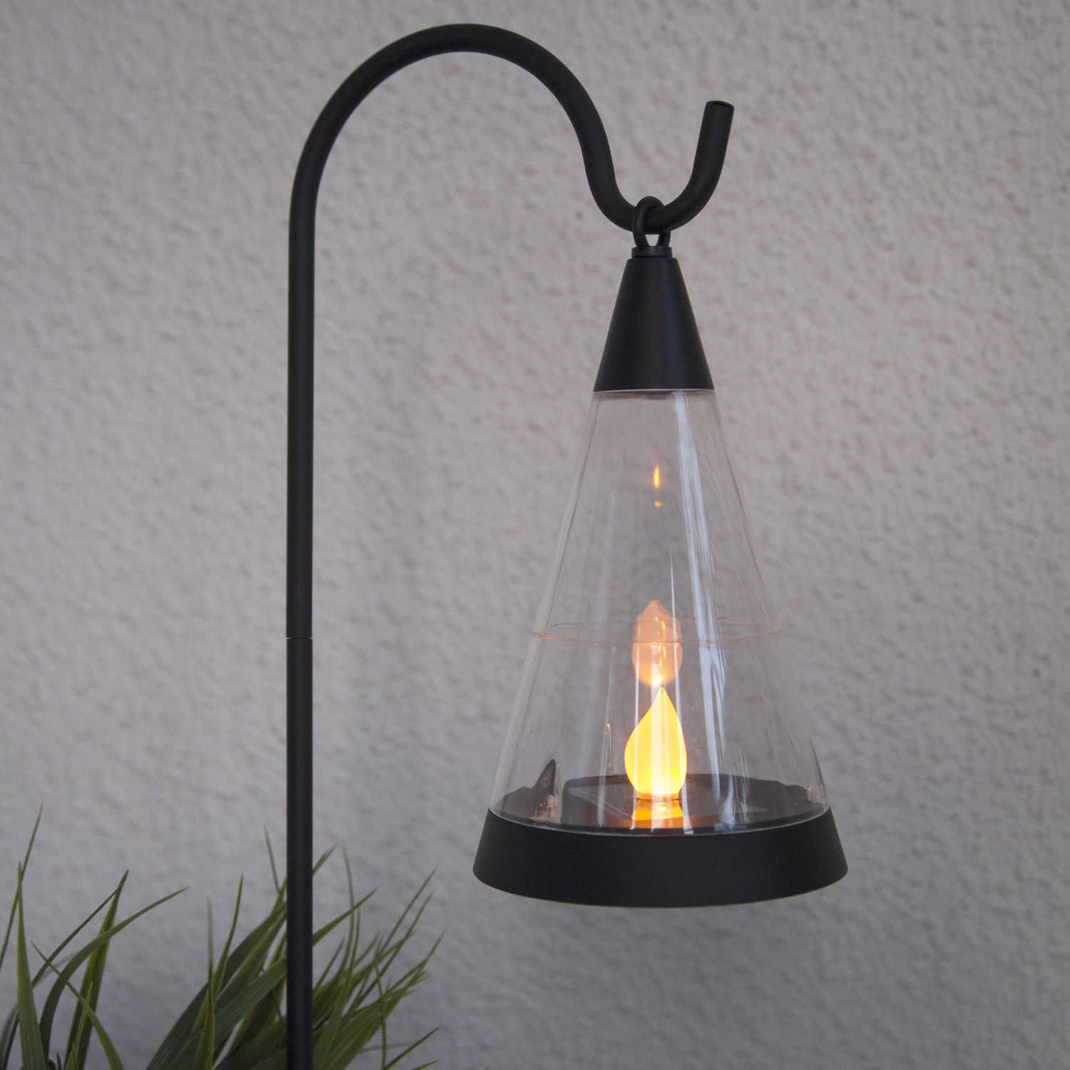 LED Solar Laterne Pisa - 3in1 - Laterne/Windlicht/Spieß - gelbe LED - H: 70cm - Dämmerungssensor LED Solar Laterne Pisa - 3in1 - Laterne/Windlicht/Spieß - gelbe LED - H: 70cm - Dämmerungssensor