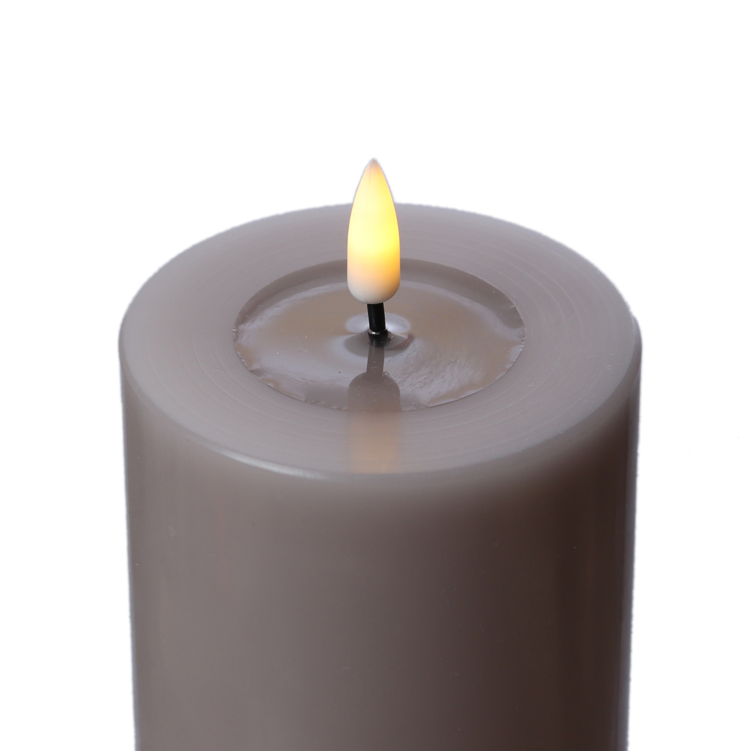 LED Stumpenkerze MIA - Echtwachs - realistische 3D Flamme - H: 15cm - D: 7,5cm - altrosa LED Stumpenkerze MIA - Echtwachs - realistische 3D Flamme - H: 15cm - D: 7,5cm - altrosa