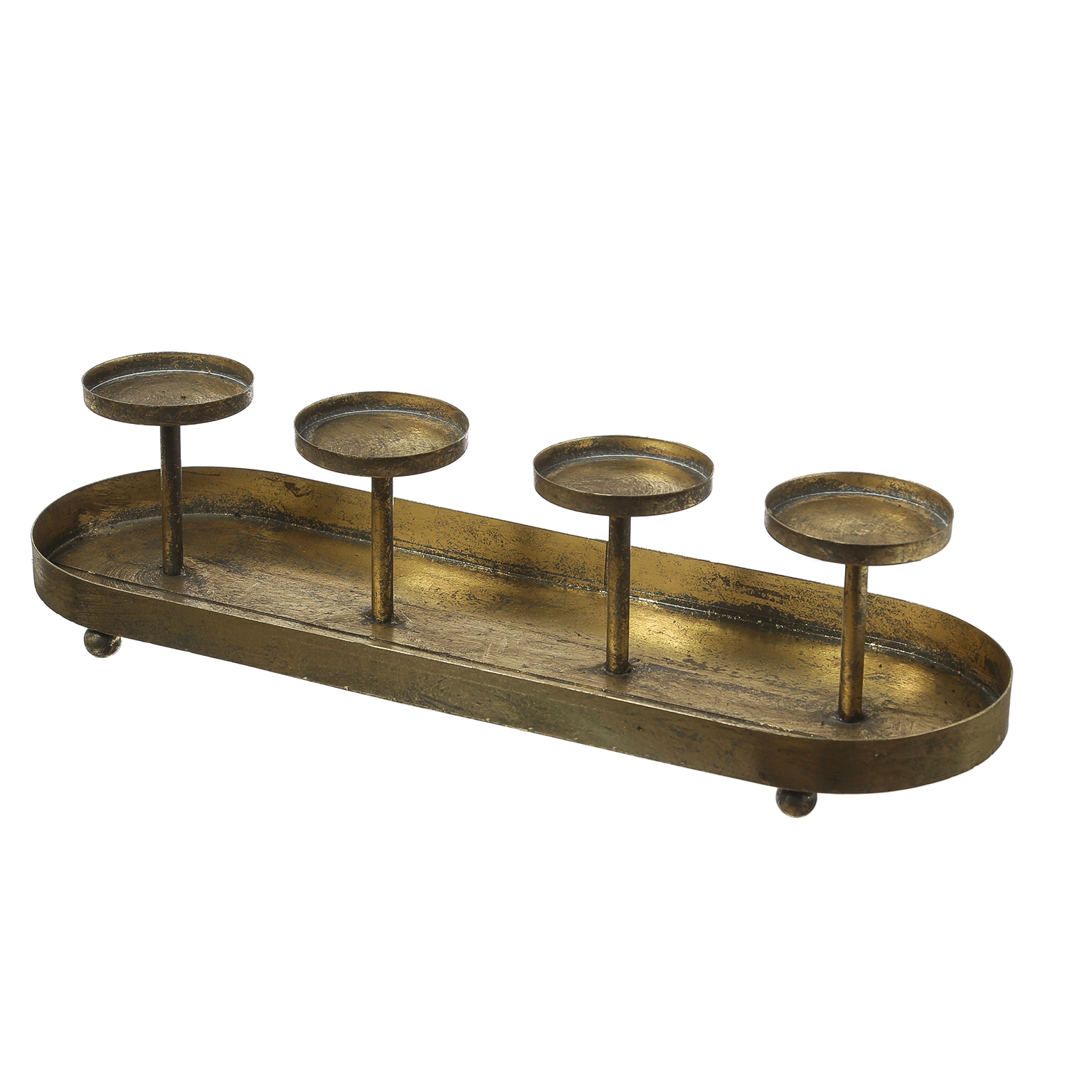 Kerzenhalter Advent - Kerzenständer - Teelichthalter - Eisen - L: 48cm - 4 Kerzenhalterungen - gold Kerzenhalter Advent - Kerzenständer - Teelichthalter - Eisen - L: 48cm - 4 Kerzenhalterungen - gold