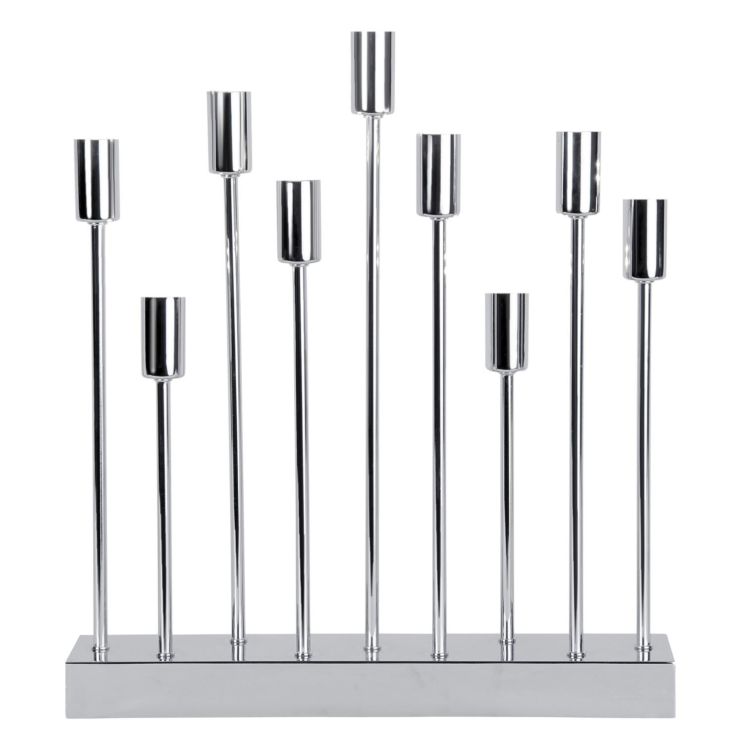 Tischleuchte Pix - Fensterleuchter - 9-flammig - E14 Fassung - H: 50cm, L: 42cm - Schalter - silber Tischleuchte Pix - Fensterleuchter - 9-flammig - E14 Fassung - H: 50cm, L: 42cm - Schalter - silber