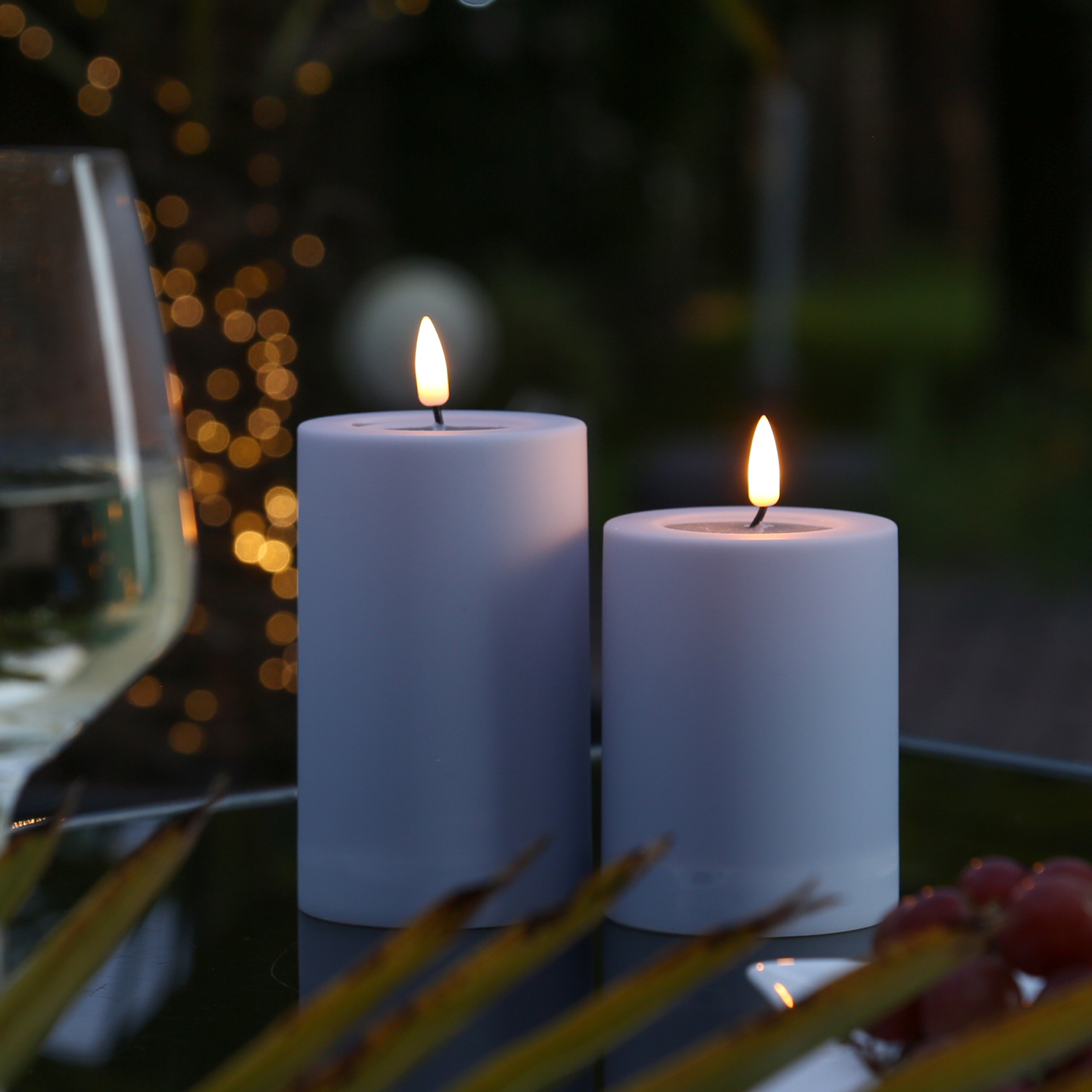 LED Stumpenkerze MIA - Kunststoff - realistische 3D Flamme - H: 12,5cm - outdoor - pastellblau LED Stumpenkerze MIA - Kunststoff - realistische 3D Flamme - H: 12,5cm - outdoor - pastellblau