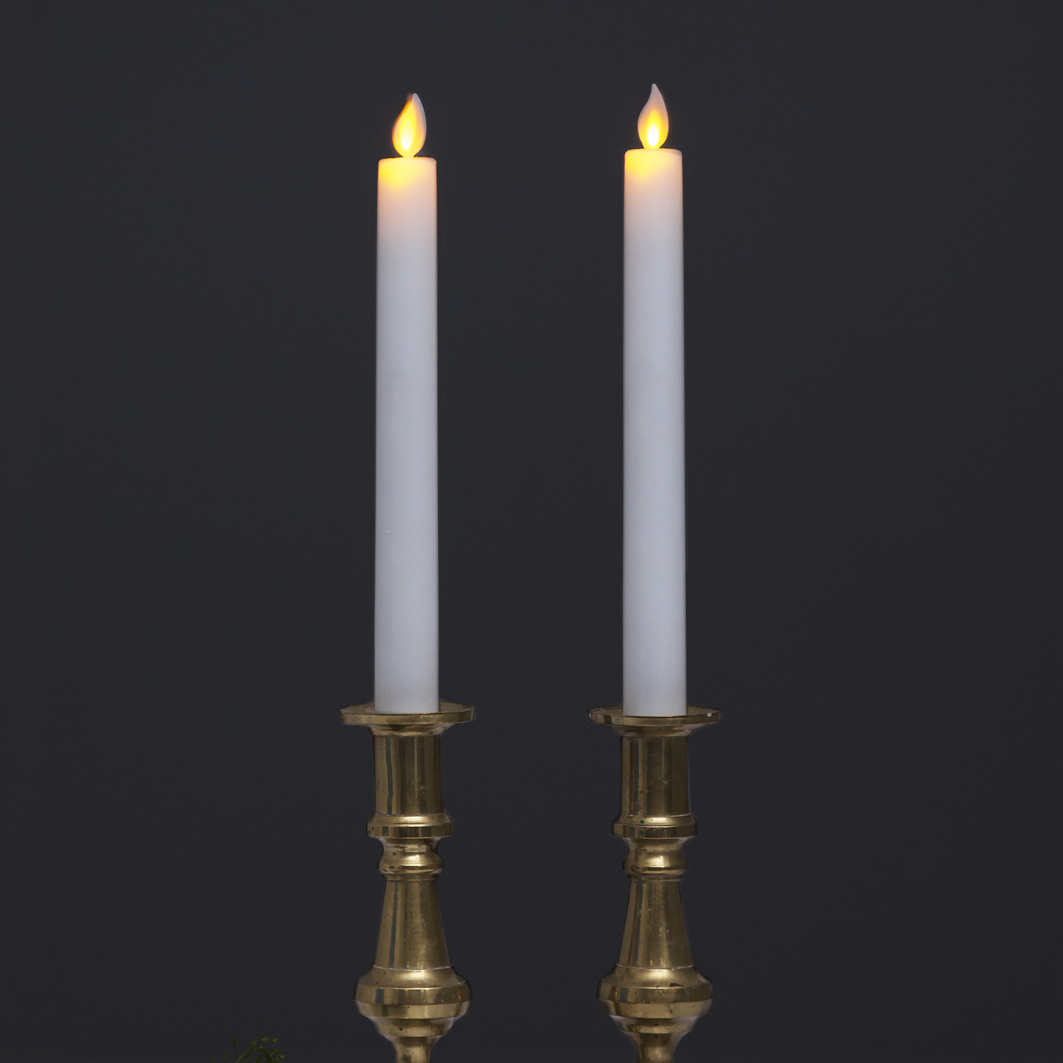 LED Stabkerze M-Twinkle - Echtwachs - mechanische Flamme - H: 24cm - Timer - weiß - 2er Set LED Stabkerze M-Twinkle - Echtwachs - mechanische Flamme - H: 24cm - Timer - weiß - 2er Set