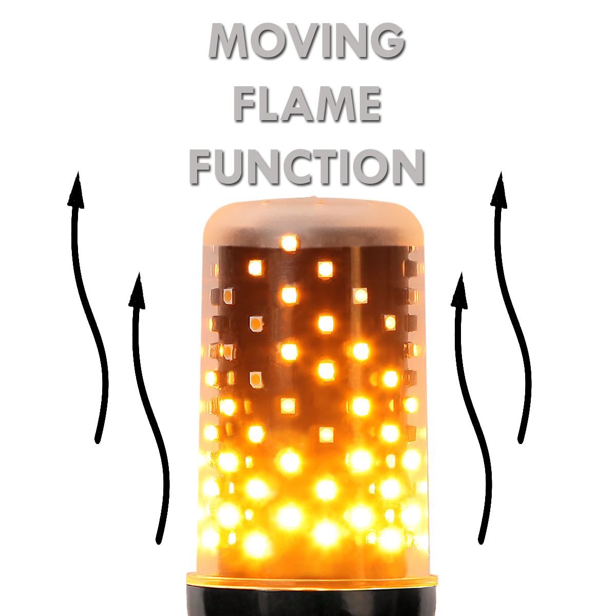 LED Laterne "Flame" - LED mit bewegtem Feuereffekt - H: 16cm, D: 14cm - Timer - weiß