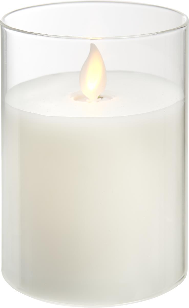 LED Windlicht "Twinkle" - Echtwachs - mechanische Flamme - Timer - H: 10cm - weiß LED Windlicht "Twinkle" - Echtwachs - mechanische Flamme - Timer - H: 10cm - weiß