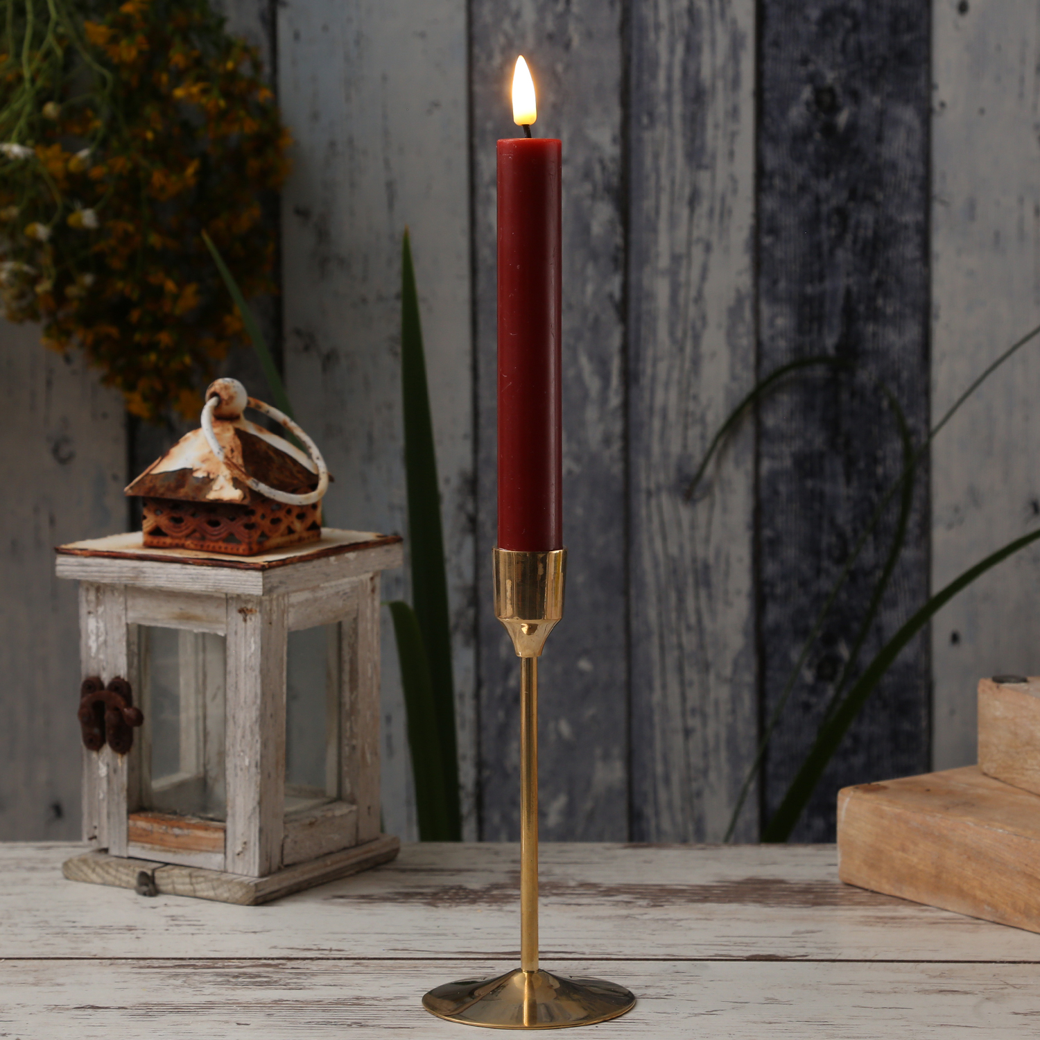 Stabkerzenhalter - Kerzenständer - Metall - H: 15,5cm - D: 7cm - gold Stabkerzenhalter - Kerzenständer - Metall - H: 15,5cm - D: 7cm - gold