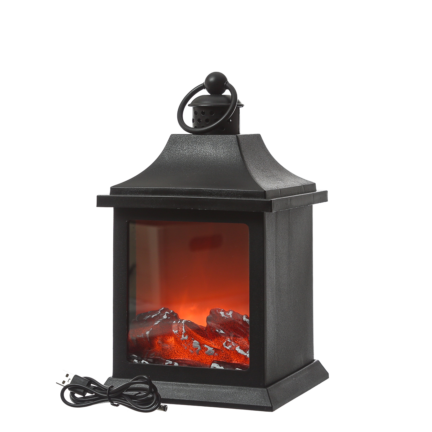 LED Kamin - Deko Laterne mit Feuereffekt - H: 31cm - Batteriebetrieb oder USB Versorgung LED Kamin - Deko Laterne mit Feuereffekt - H: 31cm - Batteriebetrieb oder USB Versorgung