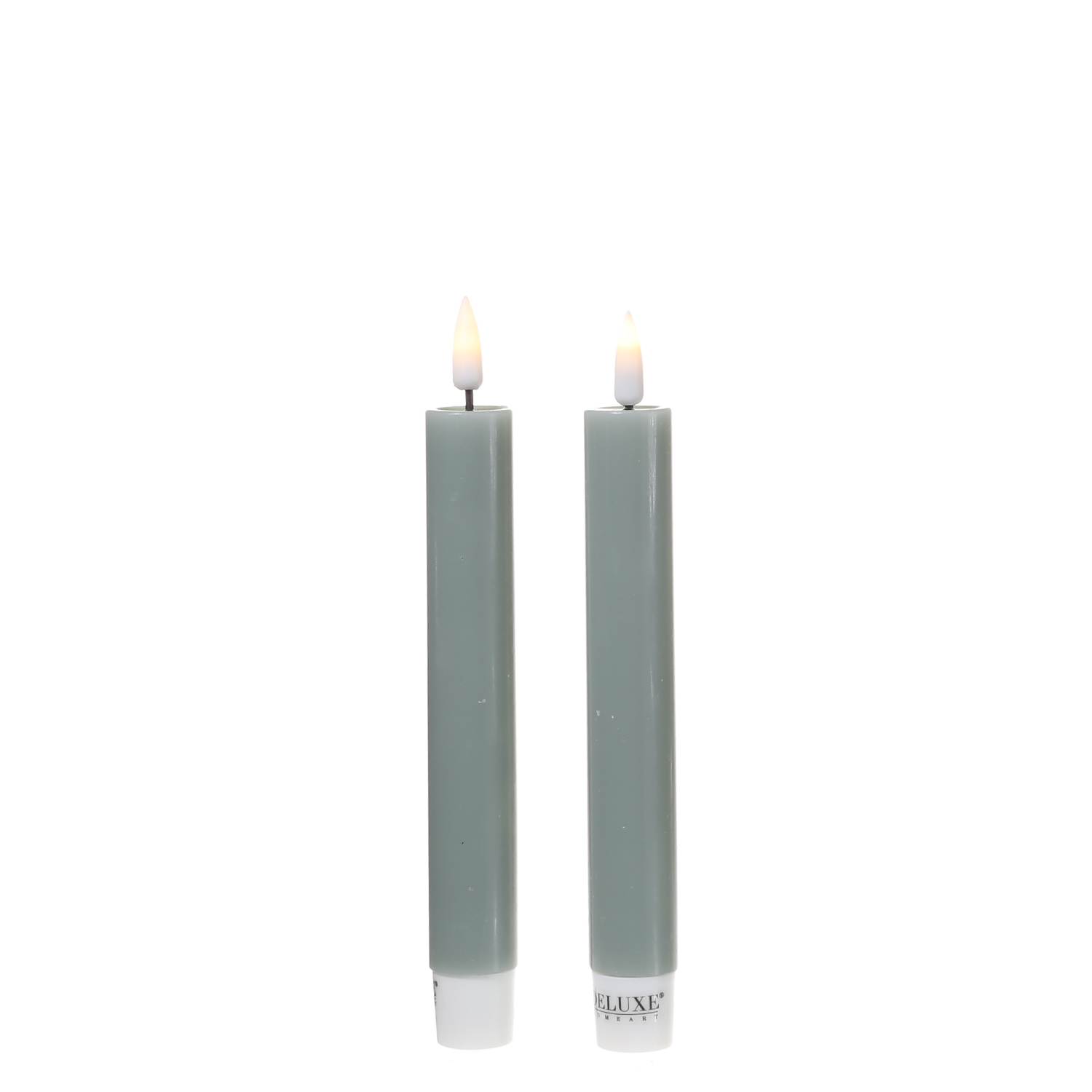 LED Stabkerzen MIA - Echtwachs - realistische 3D Flamme - H: 15cm - salbeigrün - 2 Stk LED Stabkerzen MIA - Echtwachs - realistische 3D Flamme - H: 15cm - salbeigrün - 2 Stk
