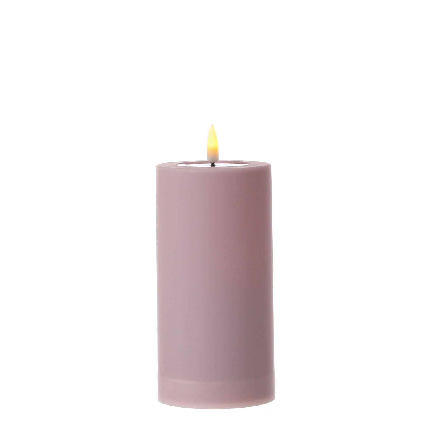 LED Stumpenkerze MIA - Kunststoff - realistische 3D Flamme - H: 15cm - outdoor - pastell lila LED Stumpenkerze MIA - Kunststoff - realistische 3D Flamme - H: 15cm - outdoor - pastell lila