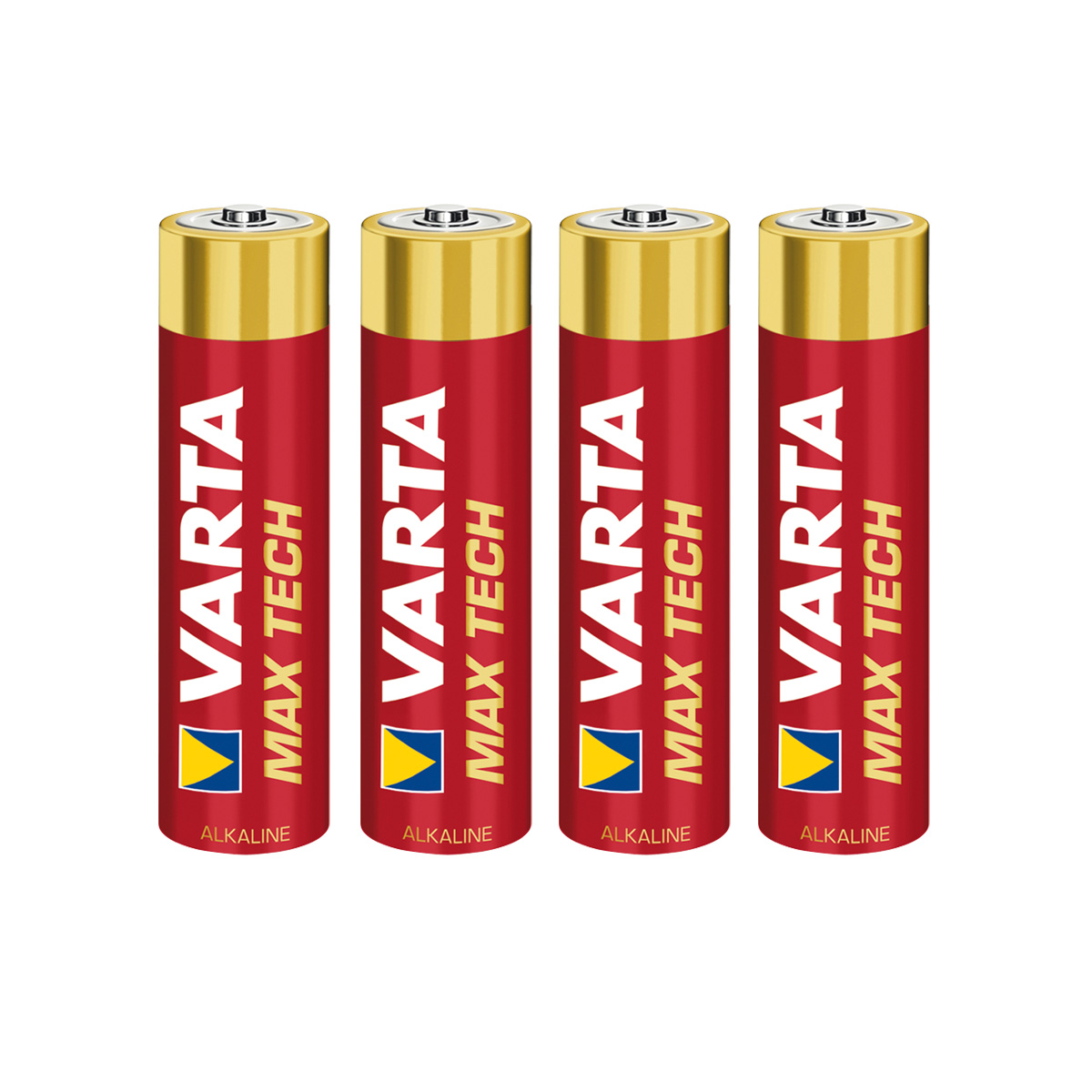 Varta Batterie Micro AAA - MAX TECH ALKALINE - 4 Stück - Typ: LR03 - 1,5V - 50% mehr Leistung