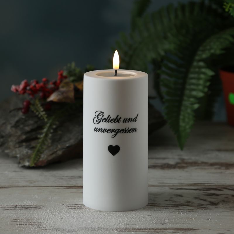 EMOS LED Grabkerze Rot – Mit Dämmerungssensor, IP44 Wetterfest, 1500 Std. Leuchtdauer, 7x12,5 Cm – Für Friedhof